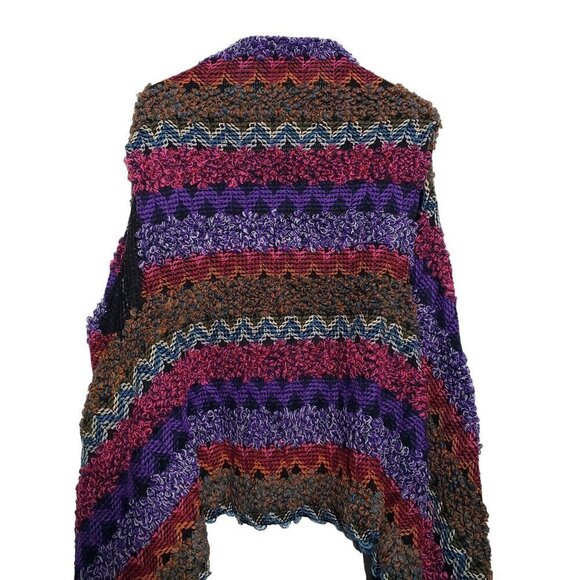 Soft Surroundings Taylor Textured Sweater Vest Multicolor Open Topper Missy One - Picture 7 of 9